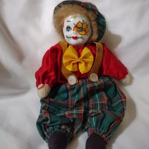 Vintage Sitting Clown Figurine